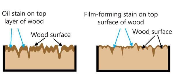 Penetration of Film-Forming Stains